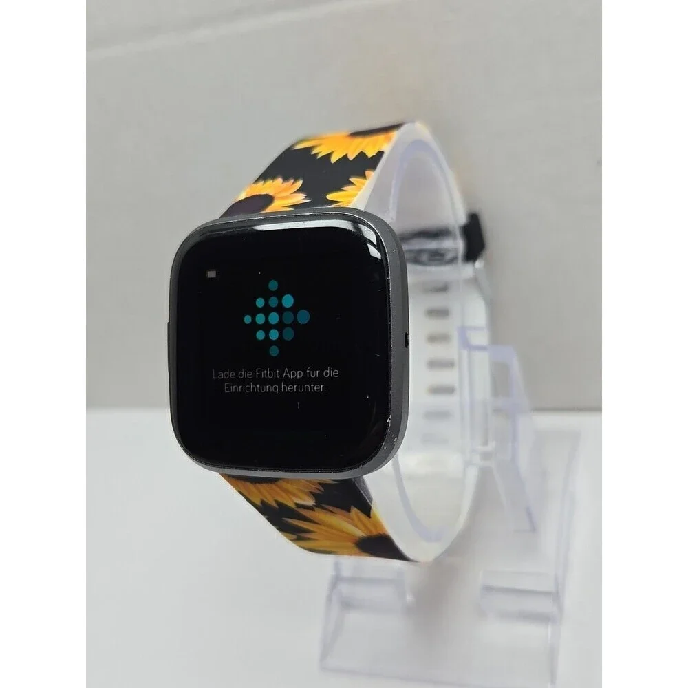 Fitbit Versa 2 Smartwatch Silver Sunflower 40mm Alexa WR50M Always On Display